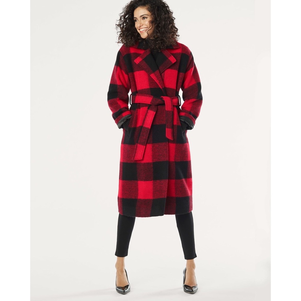NWT Forever 21 Buffalo Plaid Trench Coat